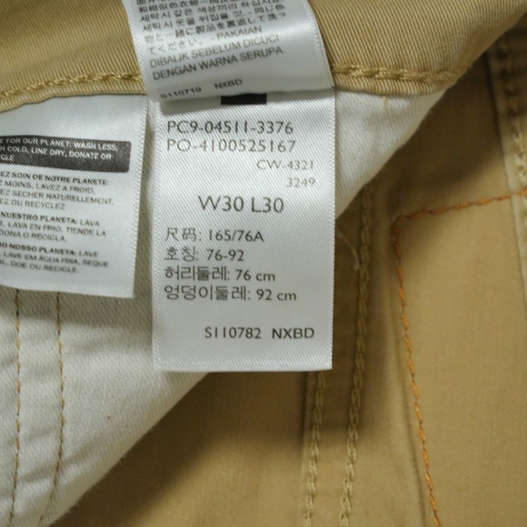 Levi's 511 Jeans Men's Size 30X30 Beige Denim Slim Fit All Seasons Tech - Picture 6 of 9